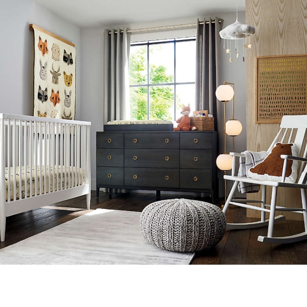 Roxy Marj Crate & Barrel Kids Woodland Animal Baby Crib Quilt - Picture 2 of 8